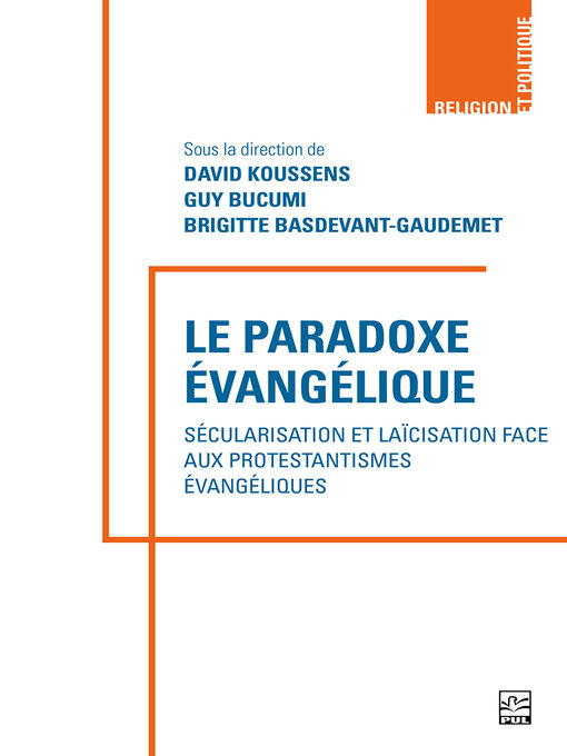 Title details for Le paradoxe évangélique by Collectif - Wait list